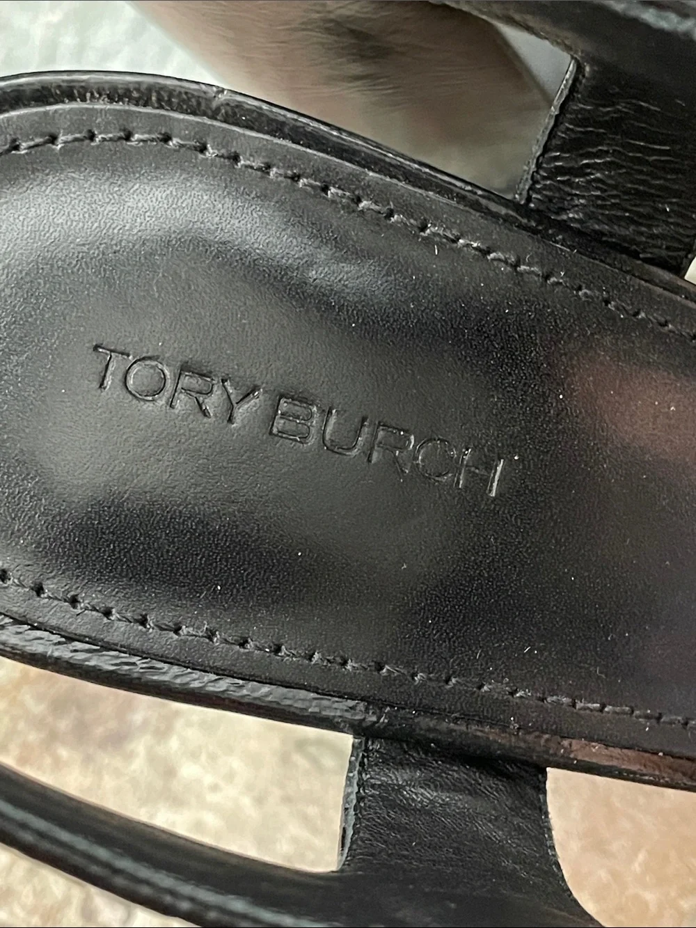 Tory Burch Martine Platform 115mm Croc Patent Leather Sz 10.5